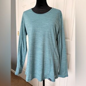 Patagonia Capilene Cool Lightweight Long Sleeve Top Large Teal Performance Shirt